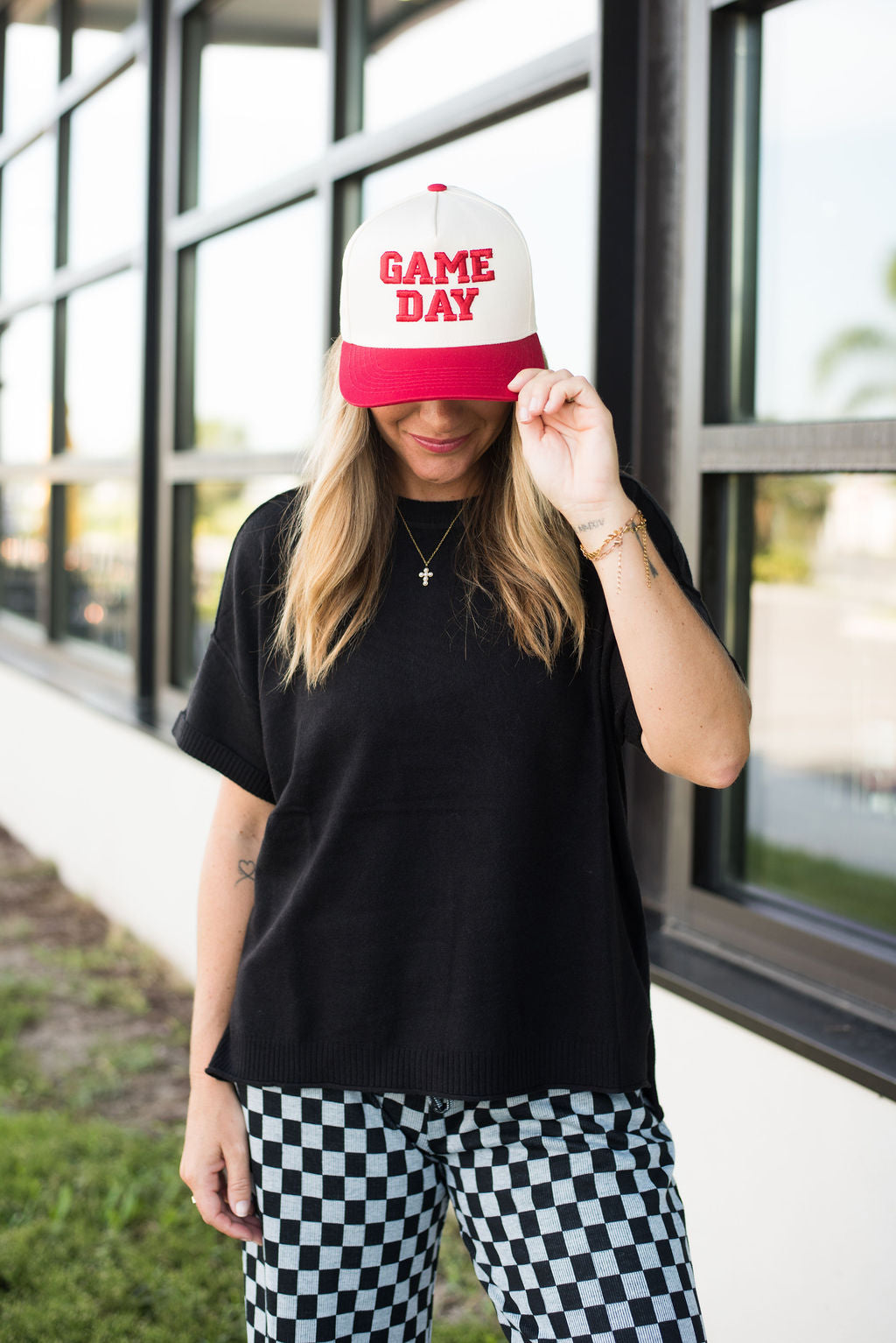 Crew Neck Knit T-Shirt