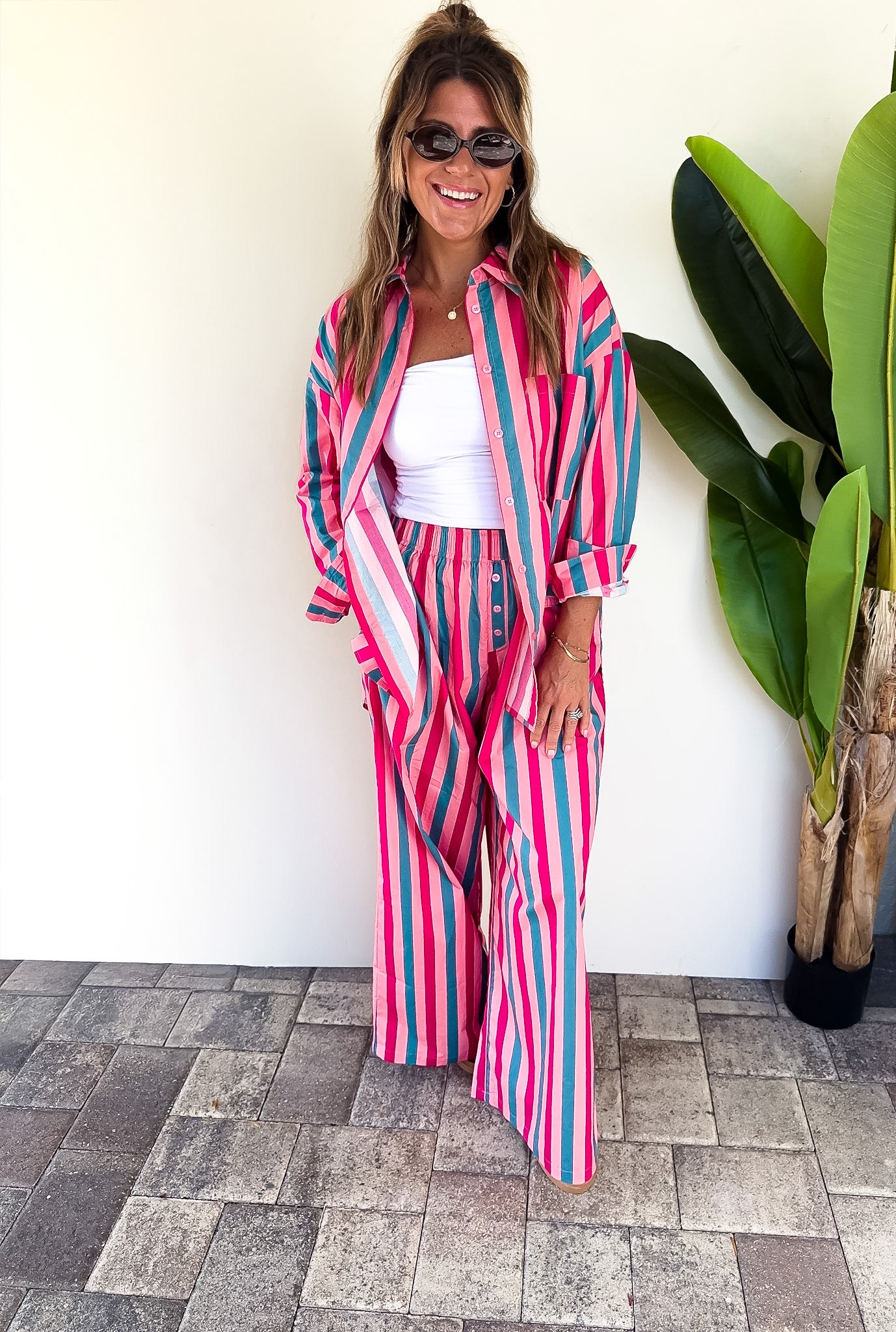 Pink Palms Pants