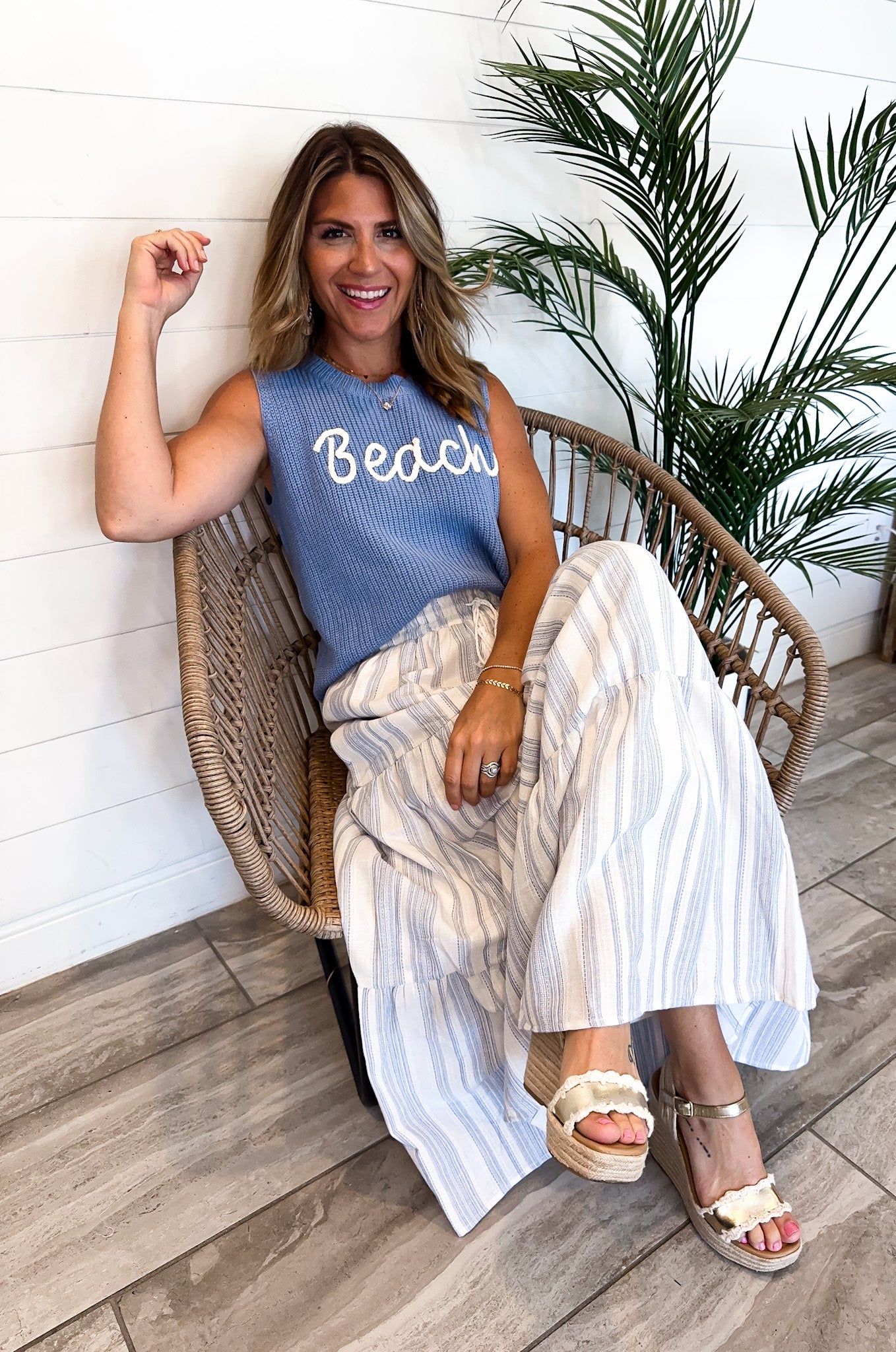 Striped Tiered Maxi w/Pockets