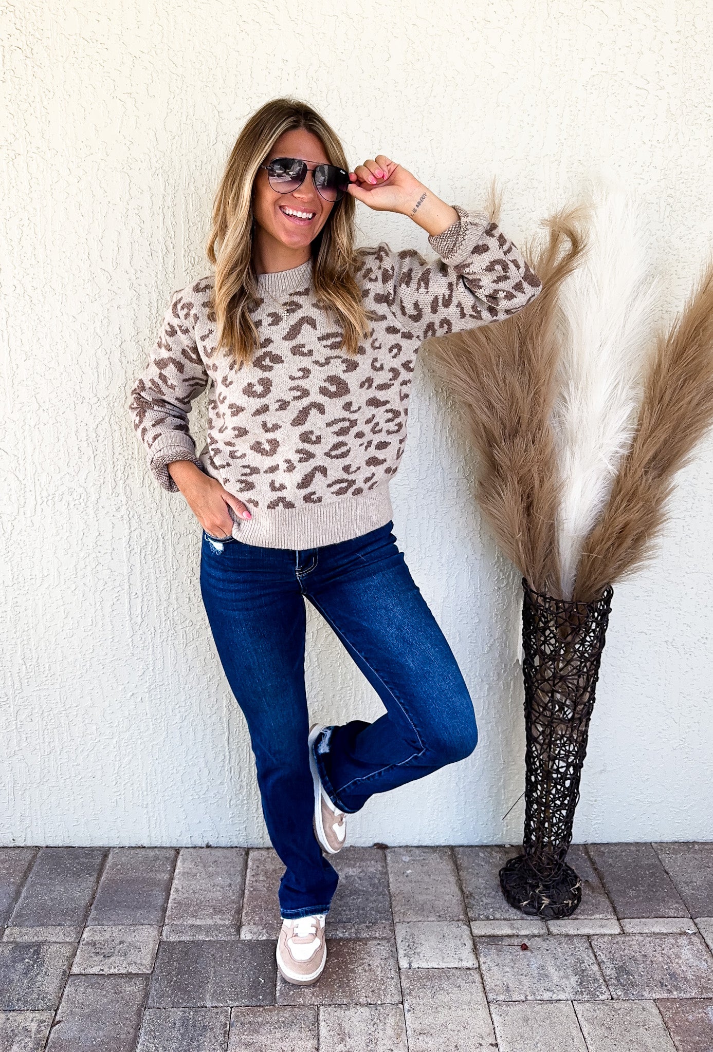 Cozy Leopard Print Sweater
