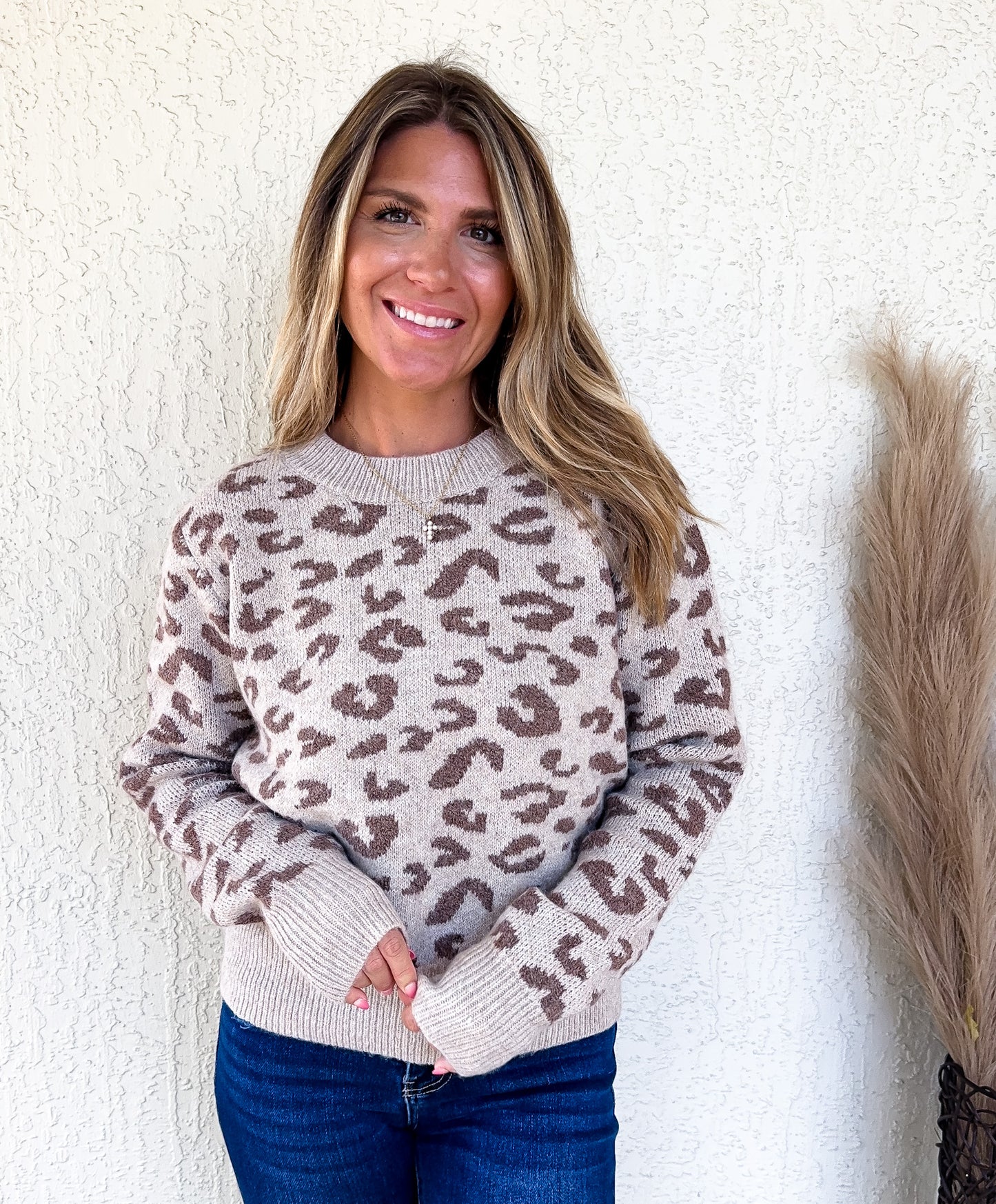 Cozy Leopard Print Sweater
