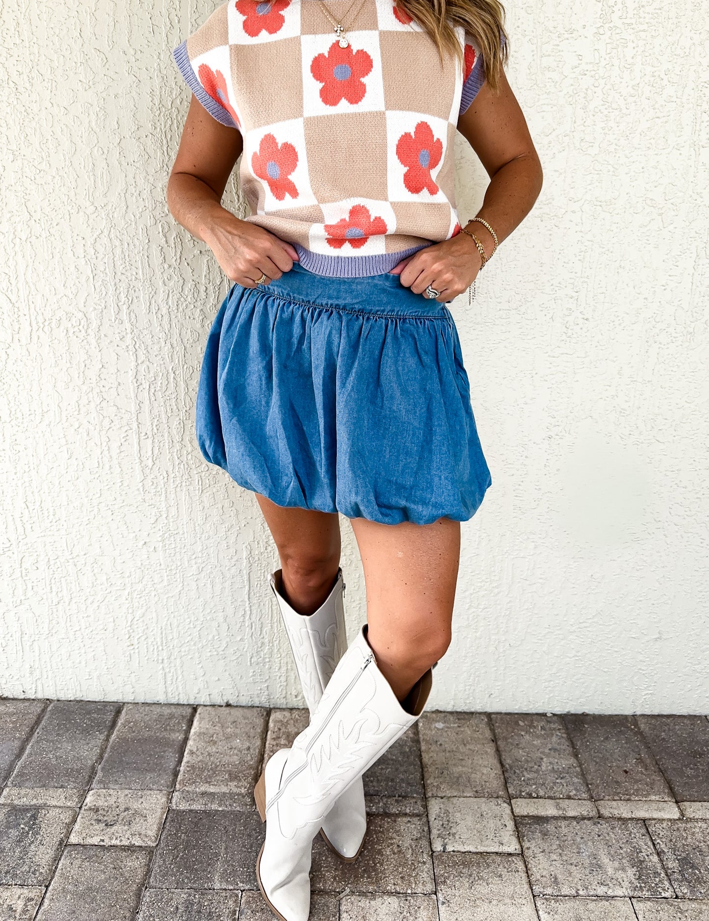 Denim Bubble Skort