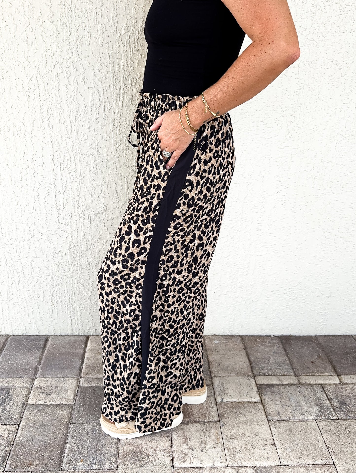 Leopard Knit Pants