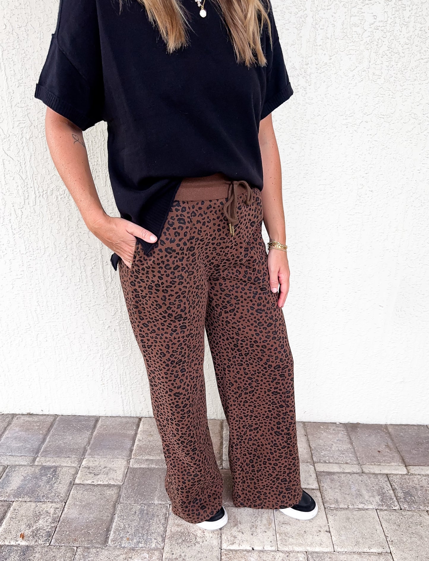 Cozy Leopard Print Pants