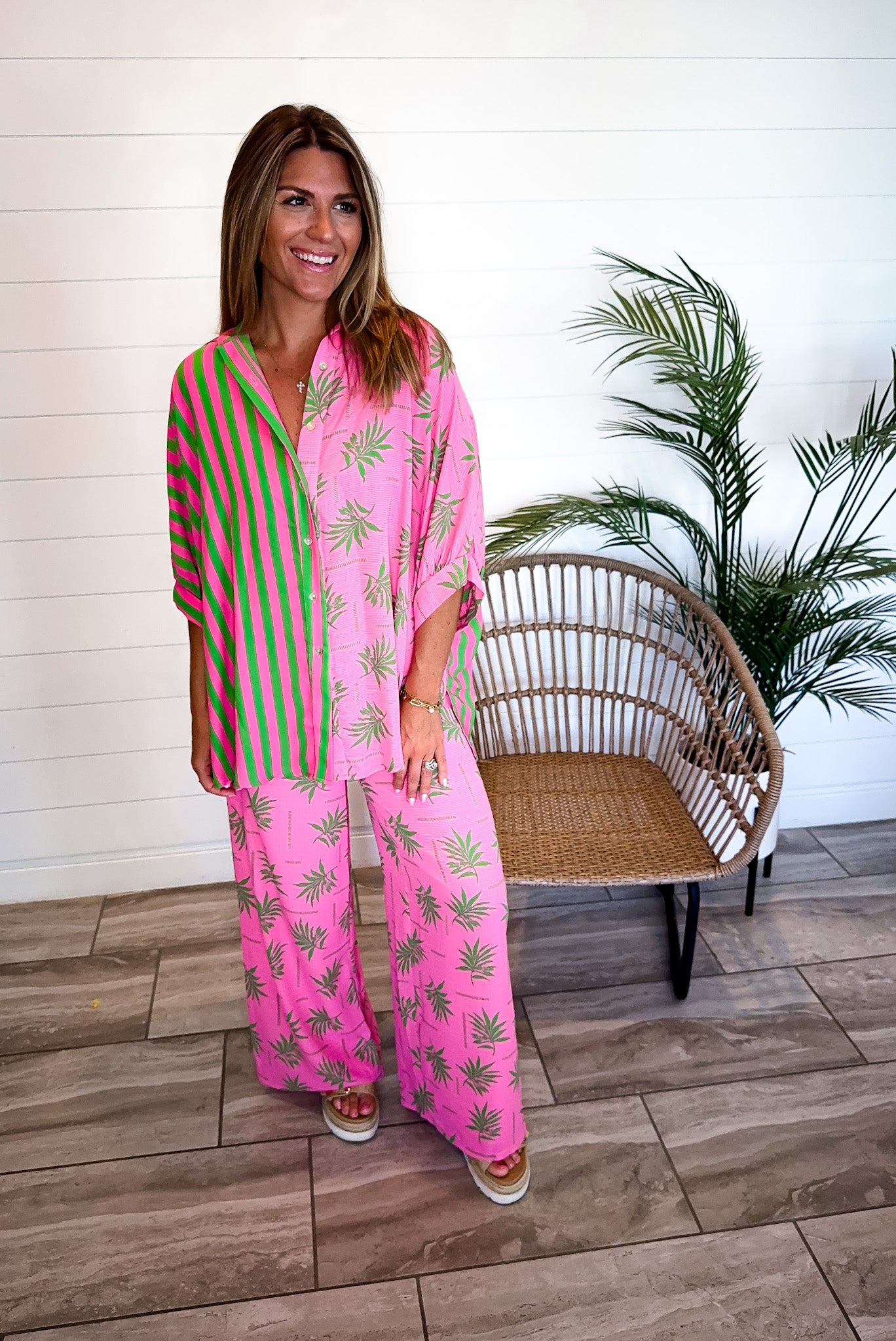 Cabana Summer Oversized Button Down Shirt