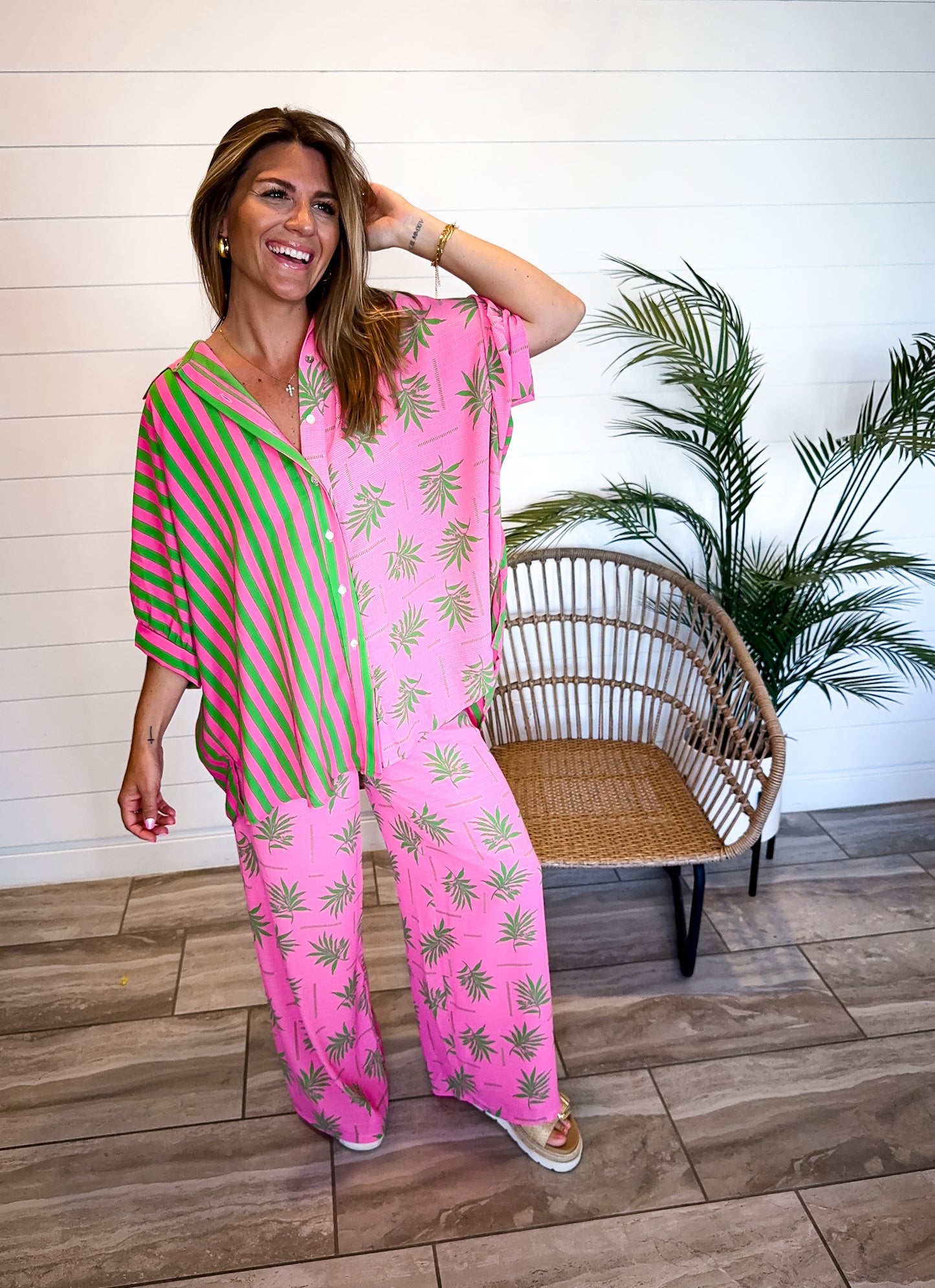 Cabana Summer Oversized Button Down Shirt