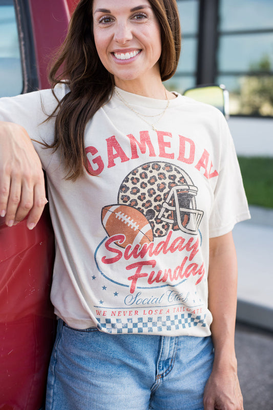 Game Day Sunday Funday Oversized Tee