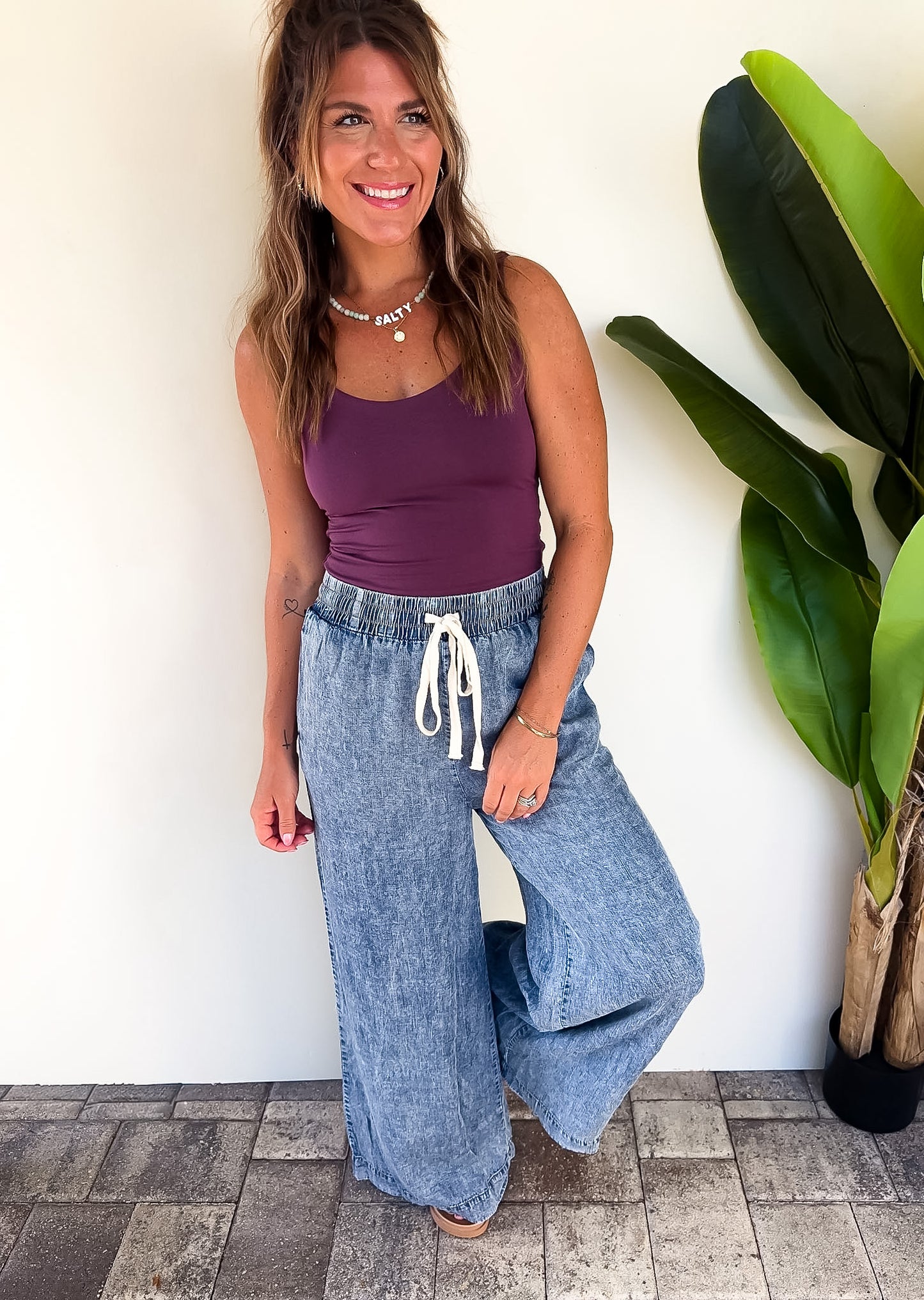 Mineral Wash Denim Pant