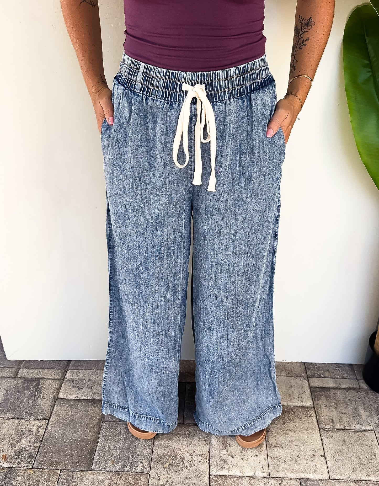 Mineral Wash Denim Pant