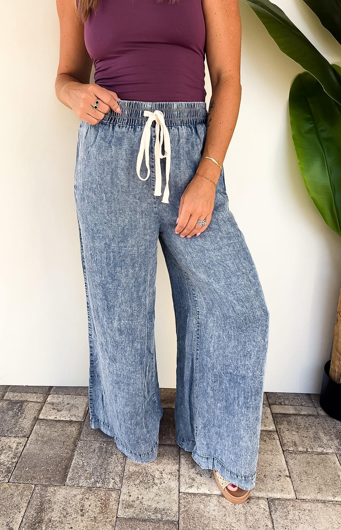 Mineral Wash Denim Pant