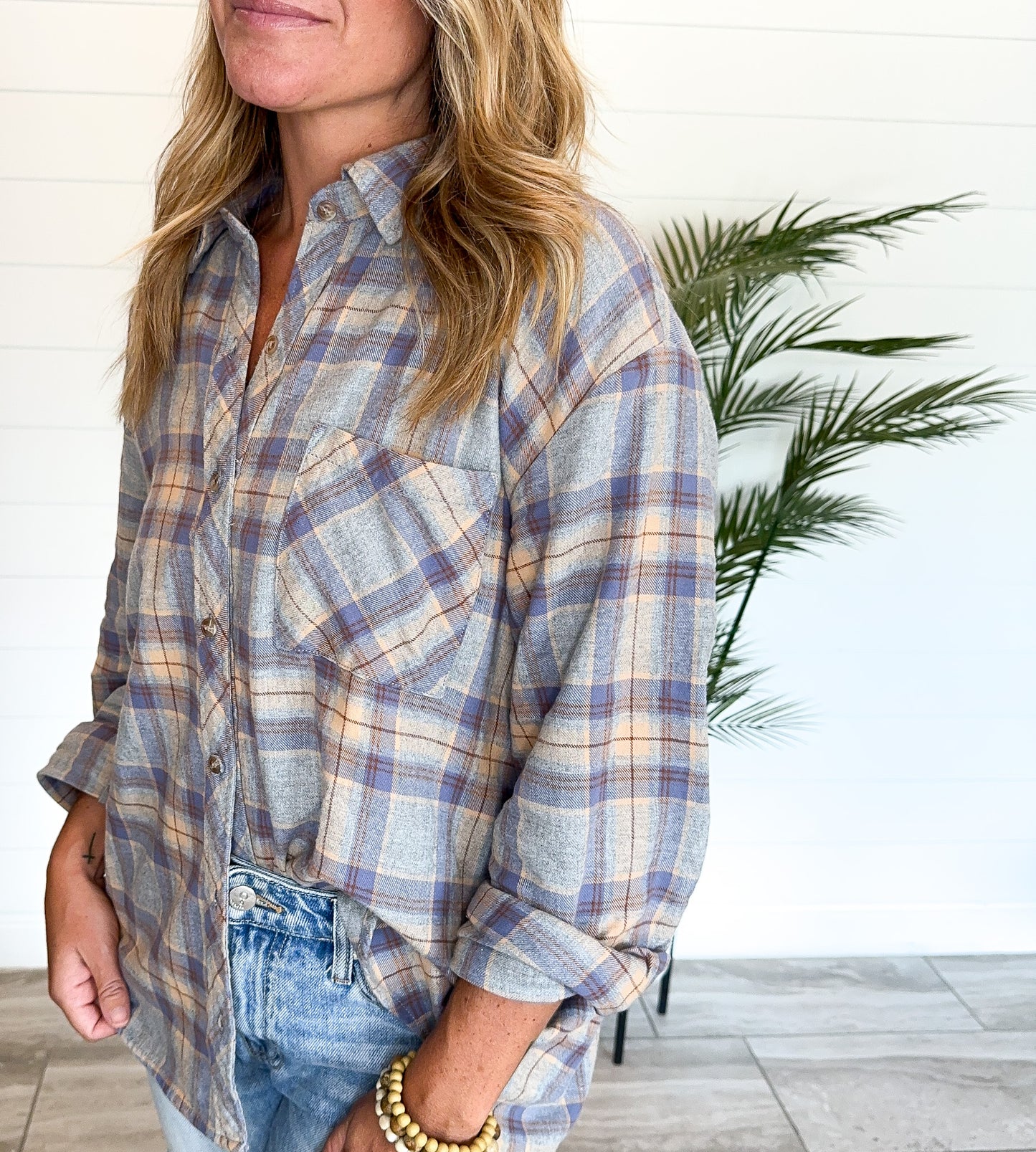 Oversized Button-Down Flannel