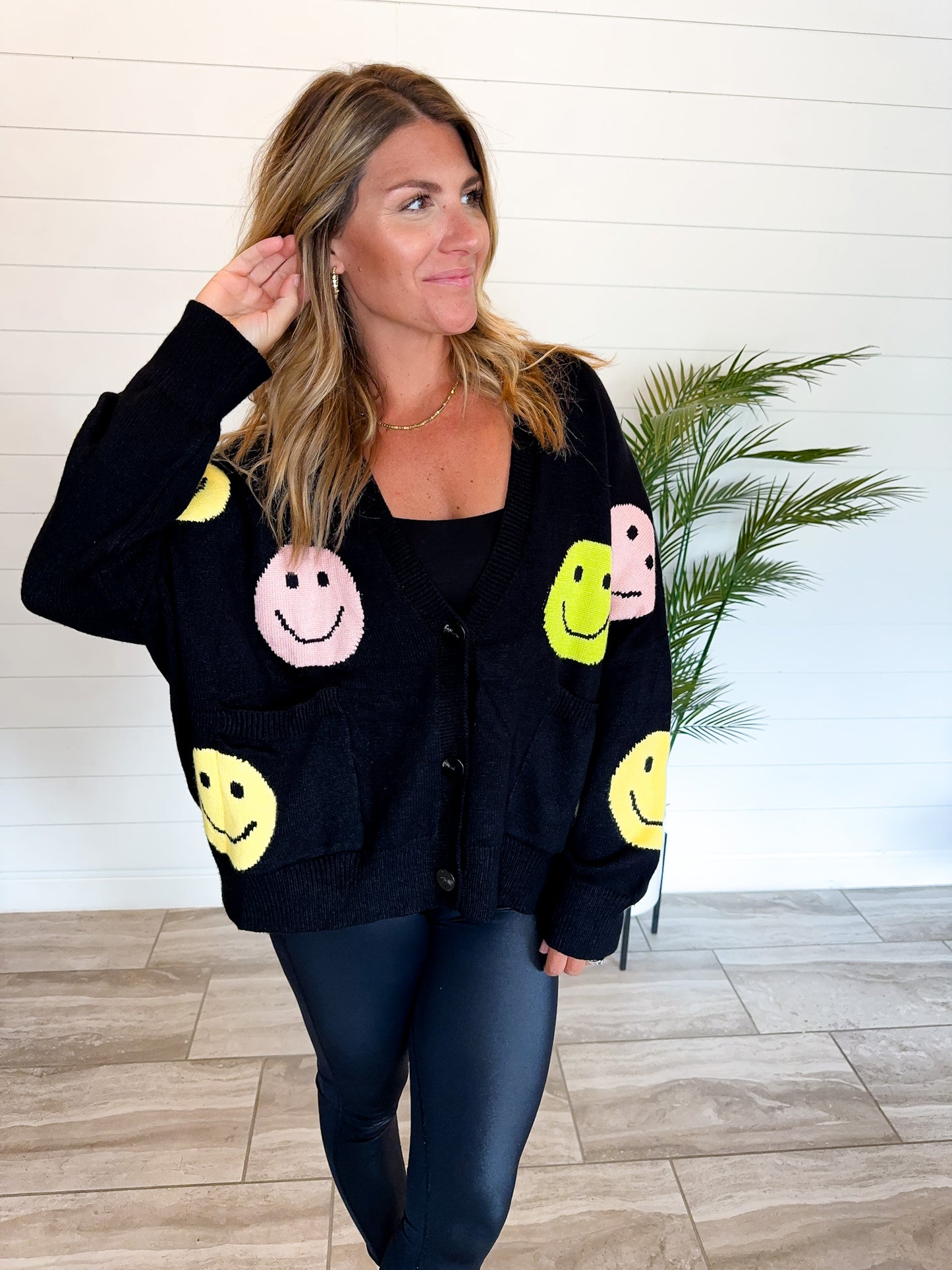 Don't Worry, Be Happy Sweater Cardigan