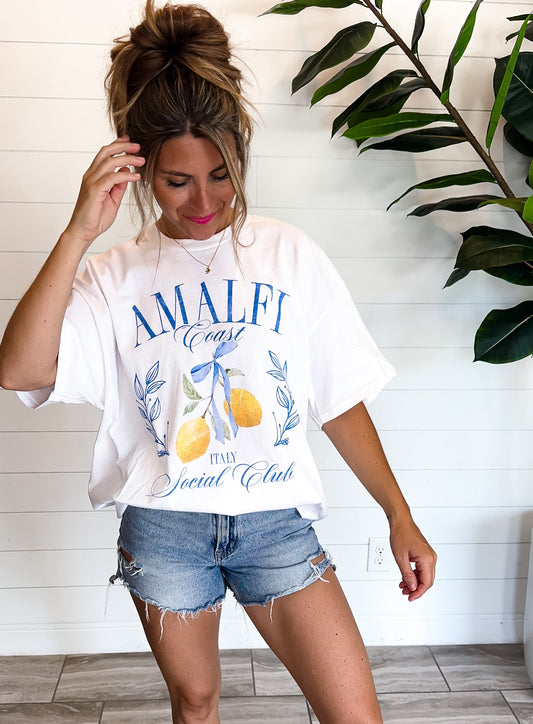 Amalfi Coast Social Club Oversized Tee