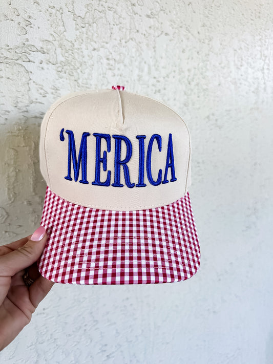 'MERICA Gingham Hat