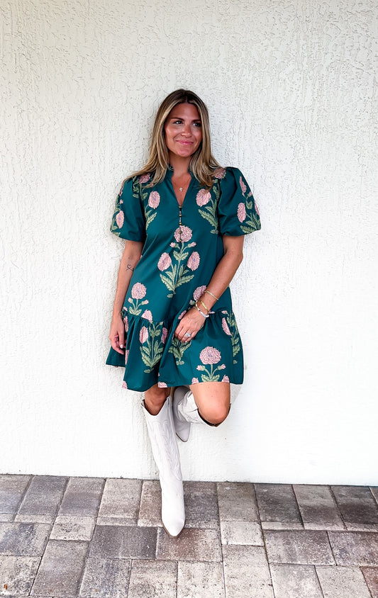 Fall Floral Dress