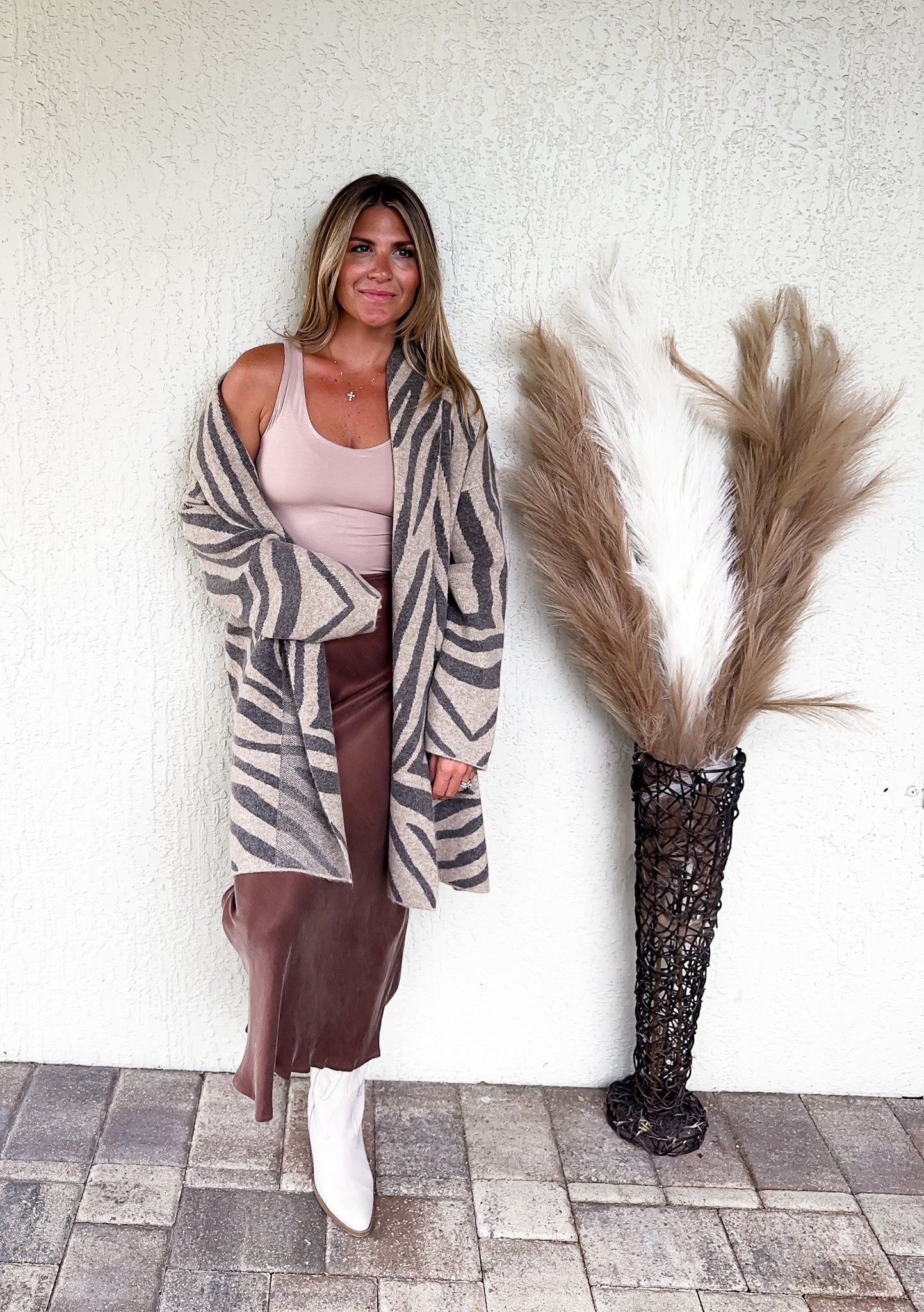 Animal Print Chunky Cardigan