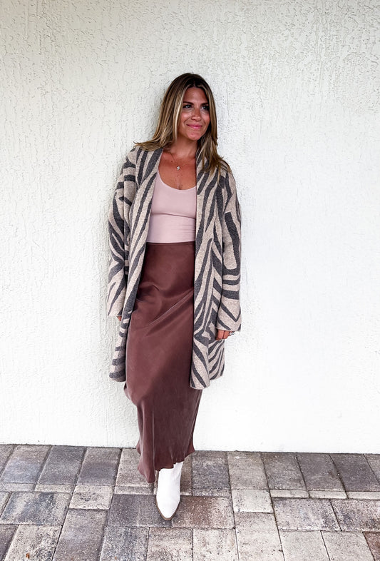 Chocolate Suede Midi
