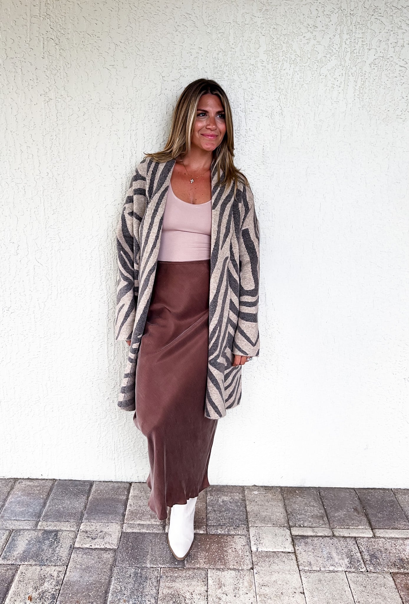 Animal Print Chunky Cardigan