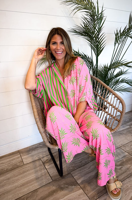 Summer Palms Flowy Pant